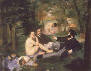 Edouard Manet The Fruhstuck in the free oil painting on canvas